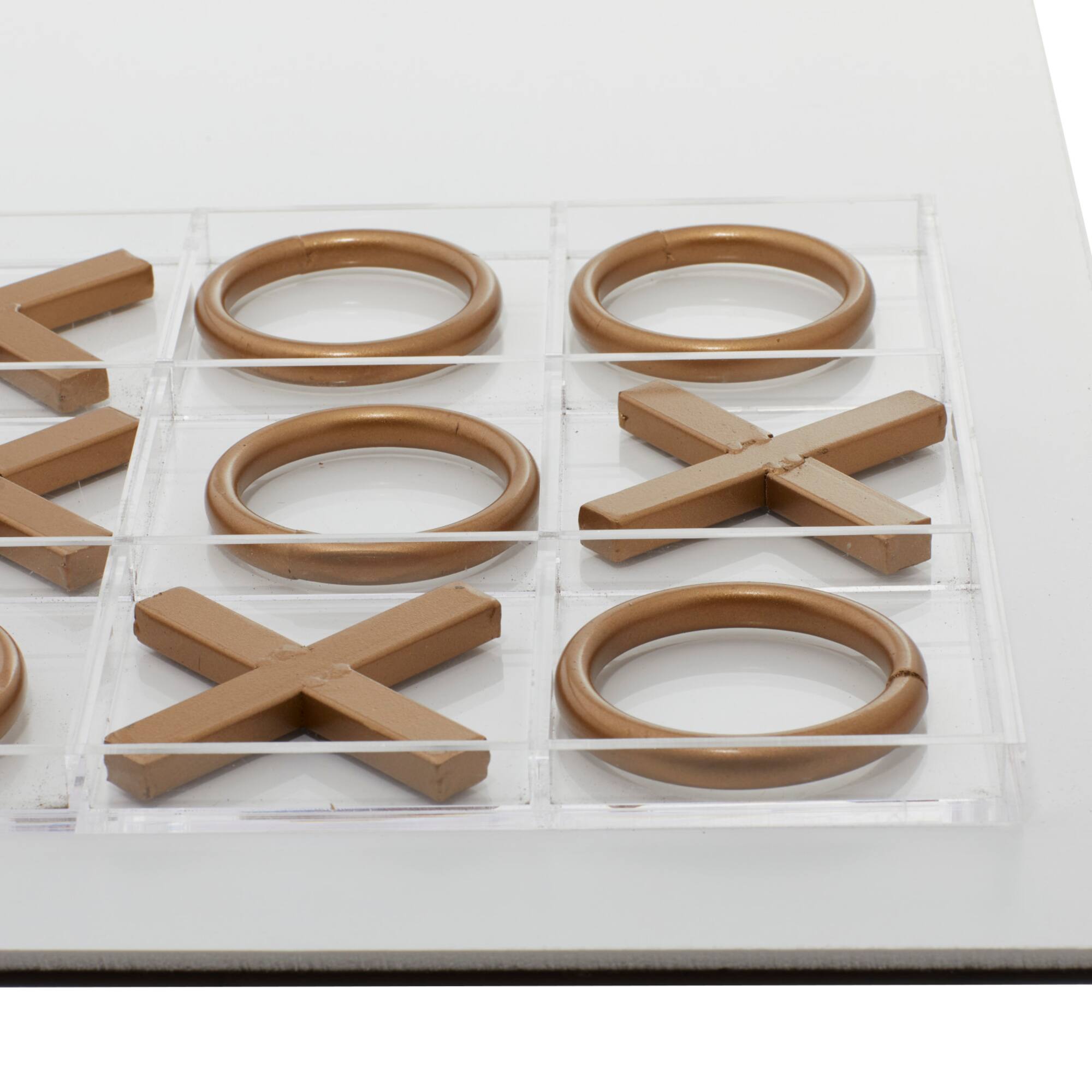 Gold Iron Tic-Tac-Toe Game Set